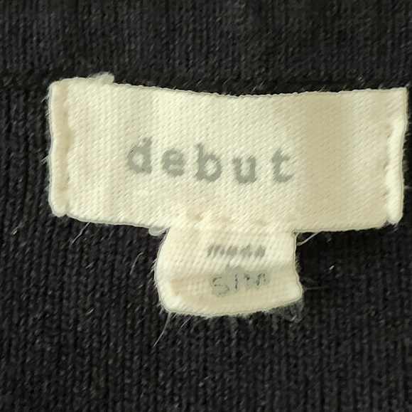 Debu Bodycon Stretch Knit Sleeveless Dress Size S Black Lace Up & Cut Out Back - Picture 6 of 9